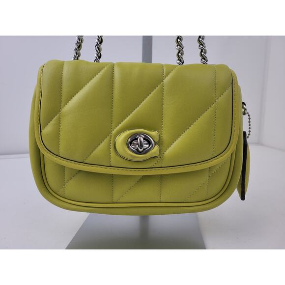 Coach Pillow Madison Shoulder Bag 18 w Quilting 7 3/4" x 5 1/4" - Picture 3 of 14